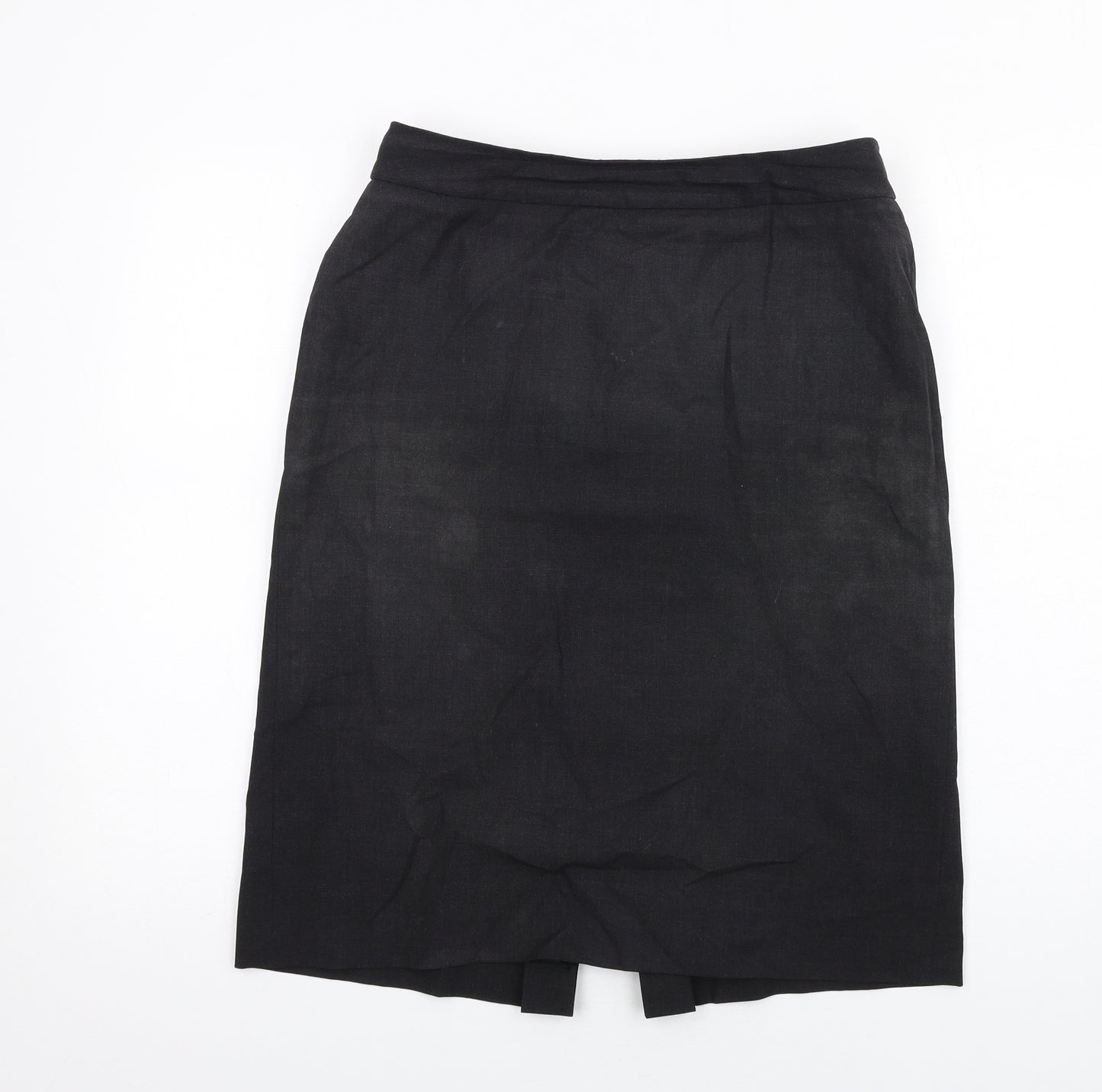 Simon Jersey Womens Grey Polyester Straight & Pencil Skirt Size 12 Zip