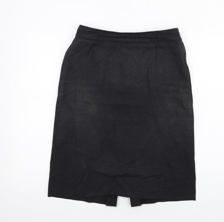 Simon Jersey Womens Grey Polyester Straight & Pencil Skirt Size 12 Zip
