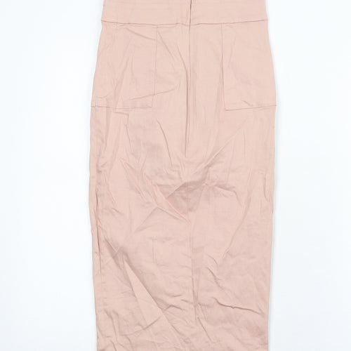 Mistress Rocks Womens Pink Cotton Straight & Pencil Skirt Size S