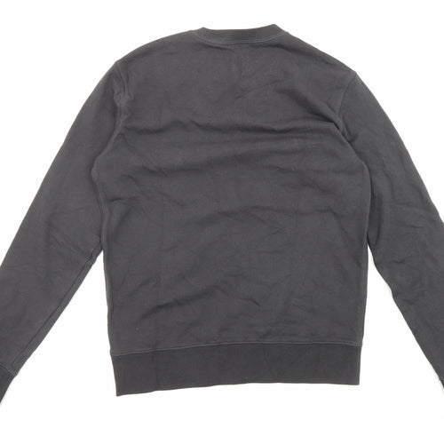Marks and Spencer Mens Black Cotton Pullover Sweatshirt Size S