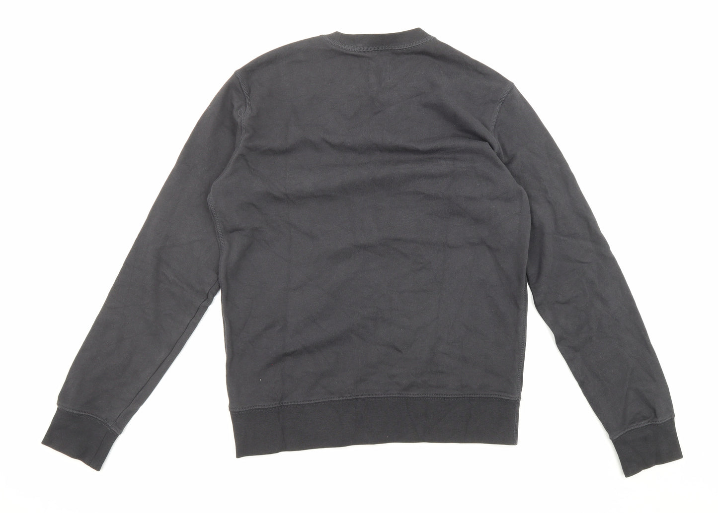 Marks and Spencer Mens Black Cotton Pullover Sweatshirt Size S