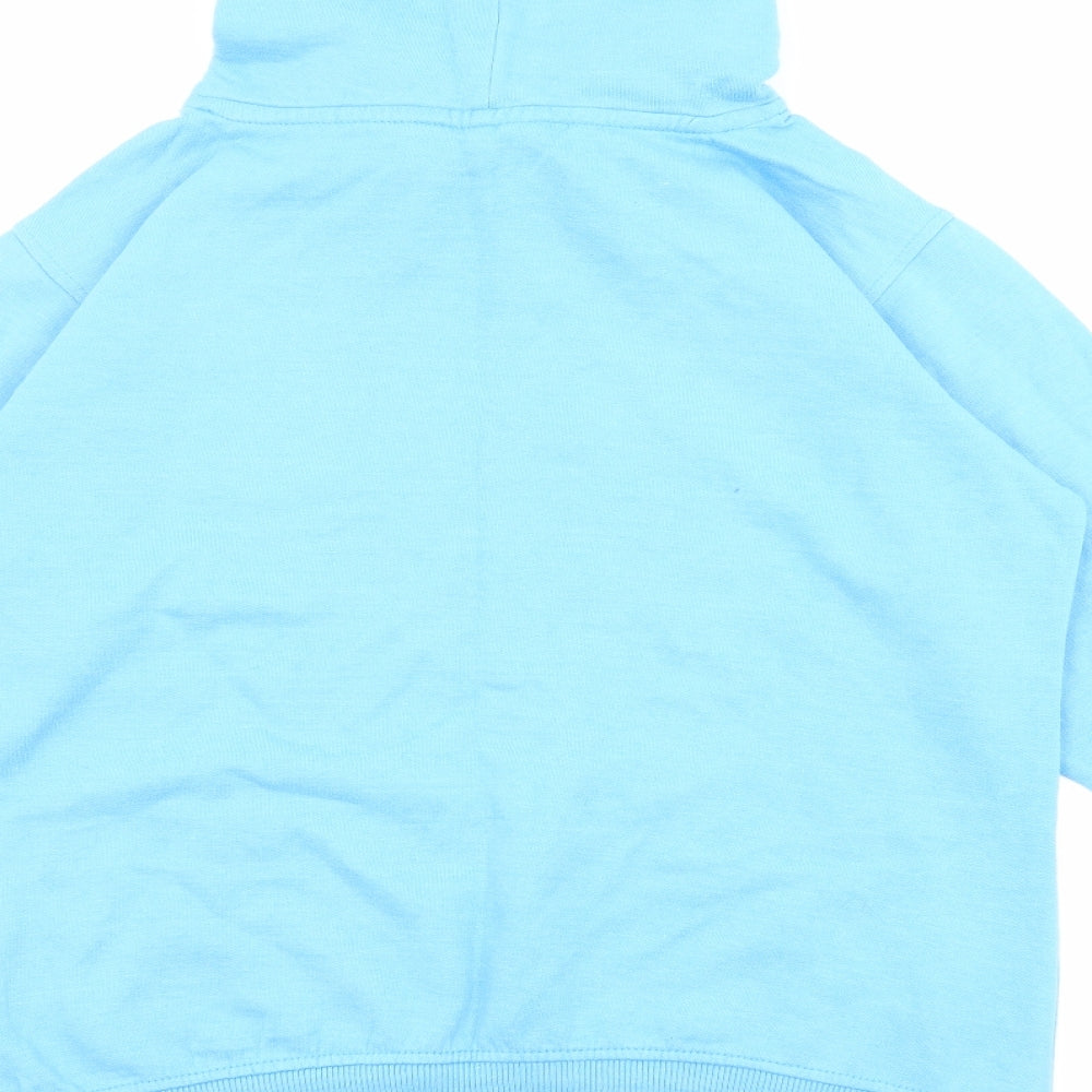 TOG24 Womens Blue Cotton Pullover Hoodie Size 12 Pullover - Logo, Size 12-14