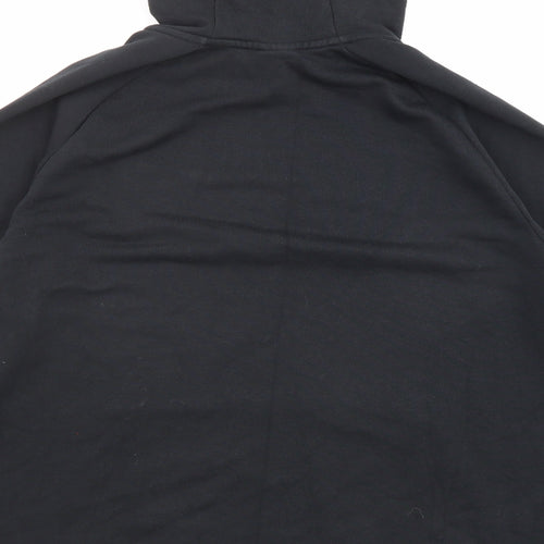 Nike Mens Black Cotton Pullover Hoodie Size L - Printed Logo