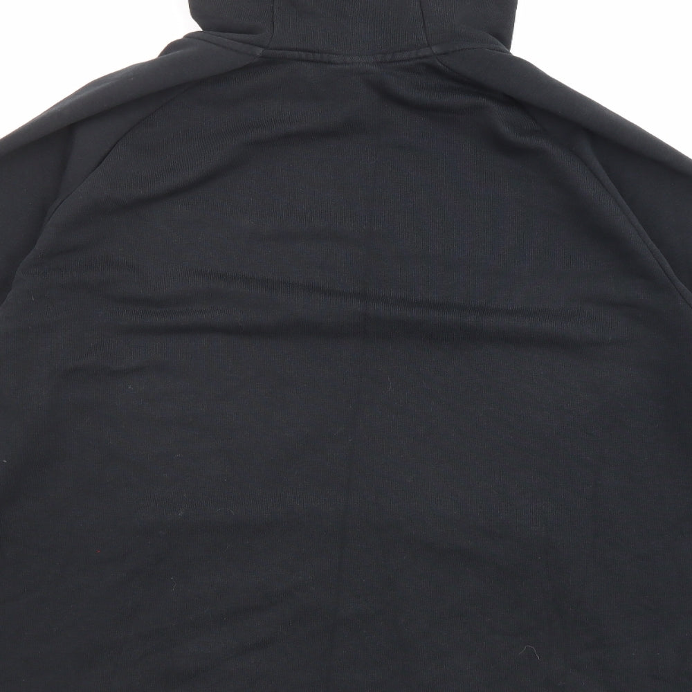 Nike Mens Black Cotton Pullover Hoodie Size L - Printed Logo