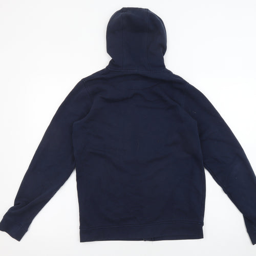 US Polo Assn. Boys Blue Cotton Full Zip Hoodie Size 14-15 Years Zip - Embroidered Logo