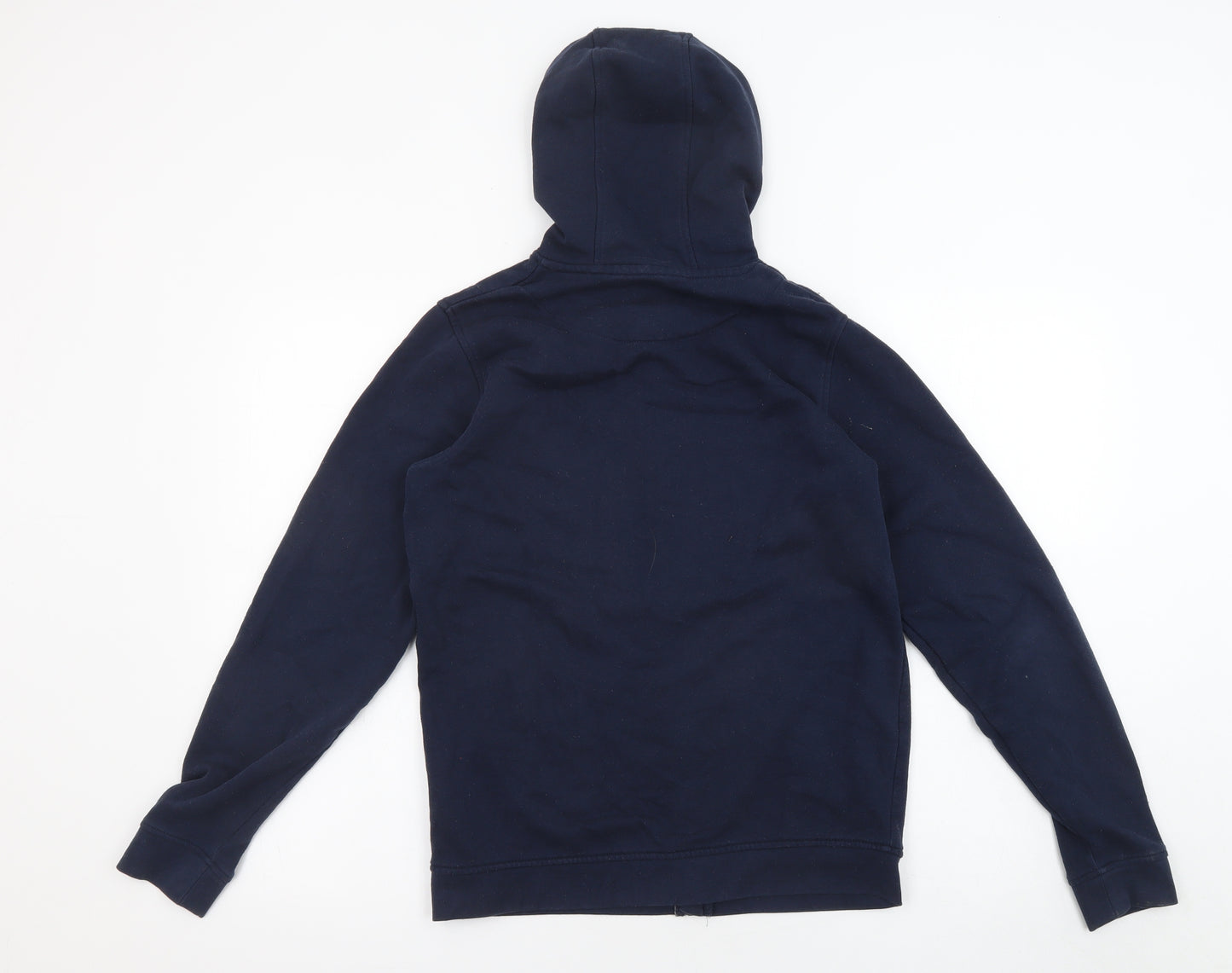 US Polo Assn. Boys Blue Cotton Full Zip Hoodie Size 14-15 Years Zip - Embroidered Logo