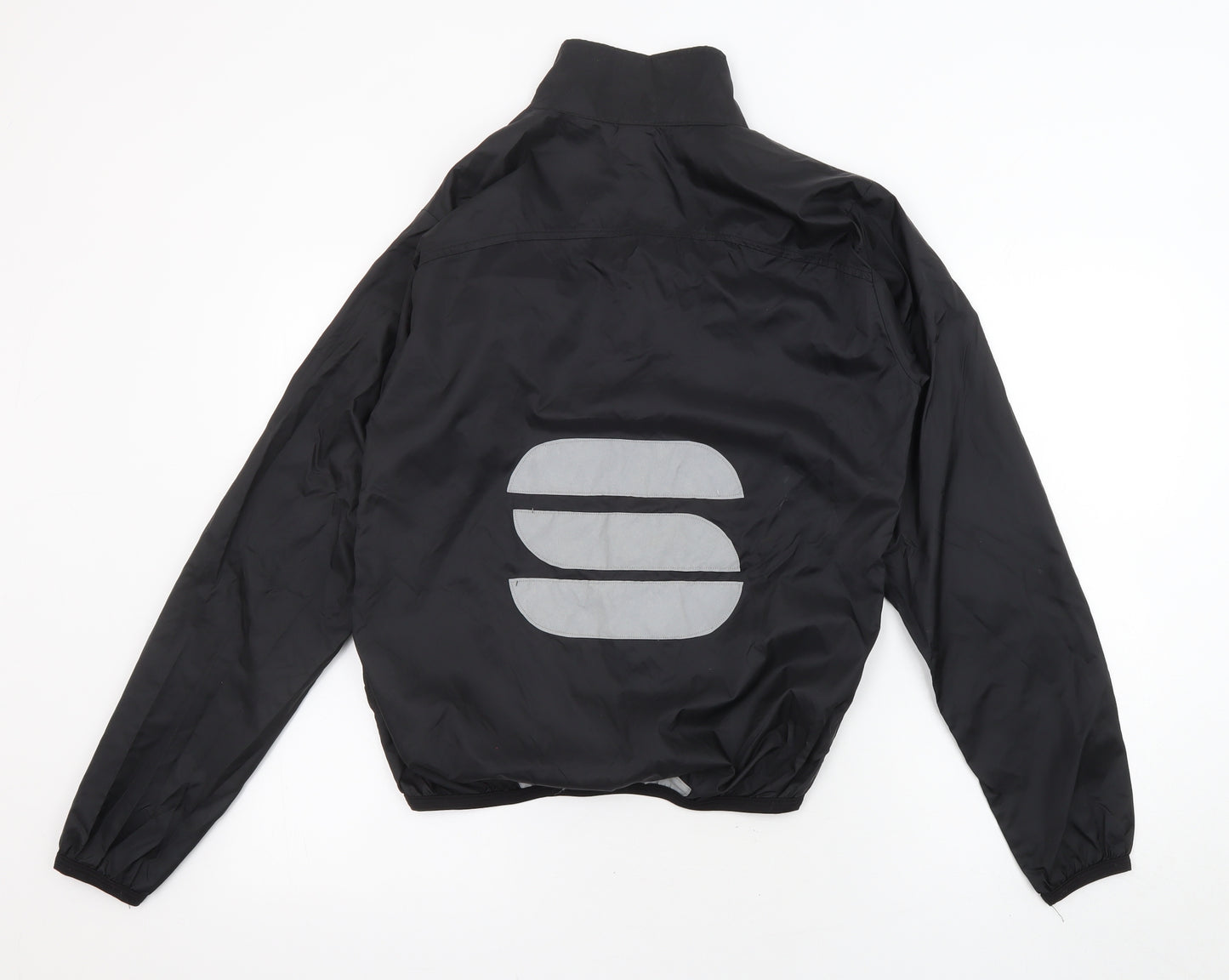 Sportful Mens Black Windbreaker Jacket Size S Zip - Logo