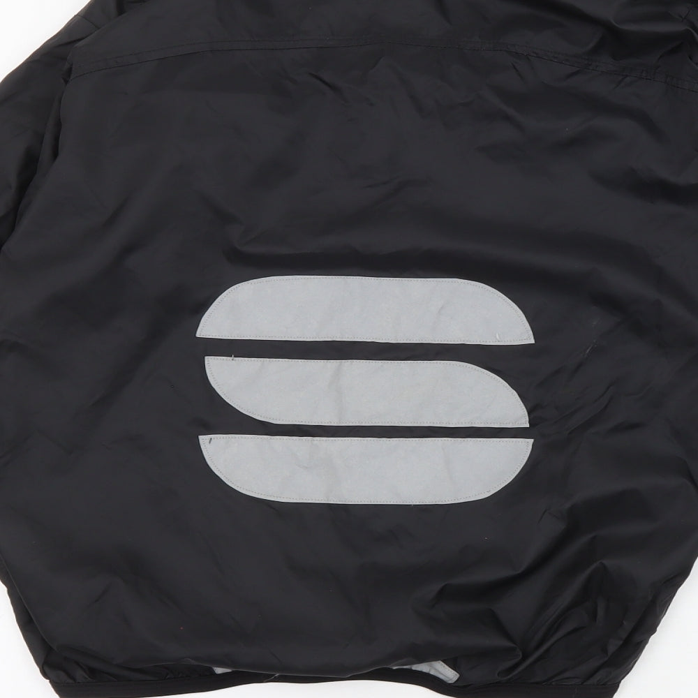 Sportful Mens Black Windbreaker Jacket Size S Zip - Logo