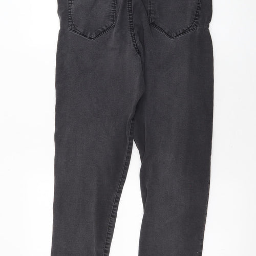 Denim & Co. Womens Black Cotton Straight Jeans Size 16 L26 in Regular Zip