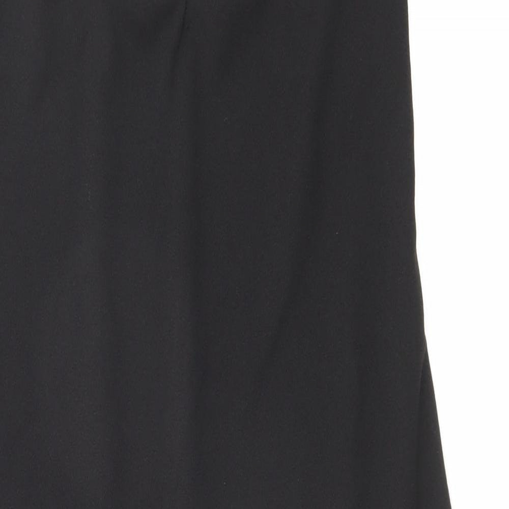 Zara Womens Black Polyester Slip Dress Size 6 Cowl Neck Pullover