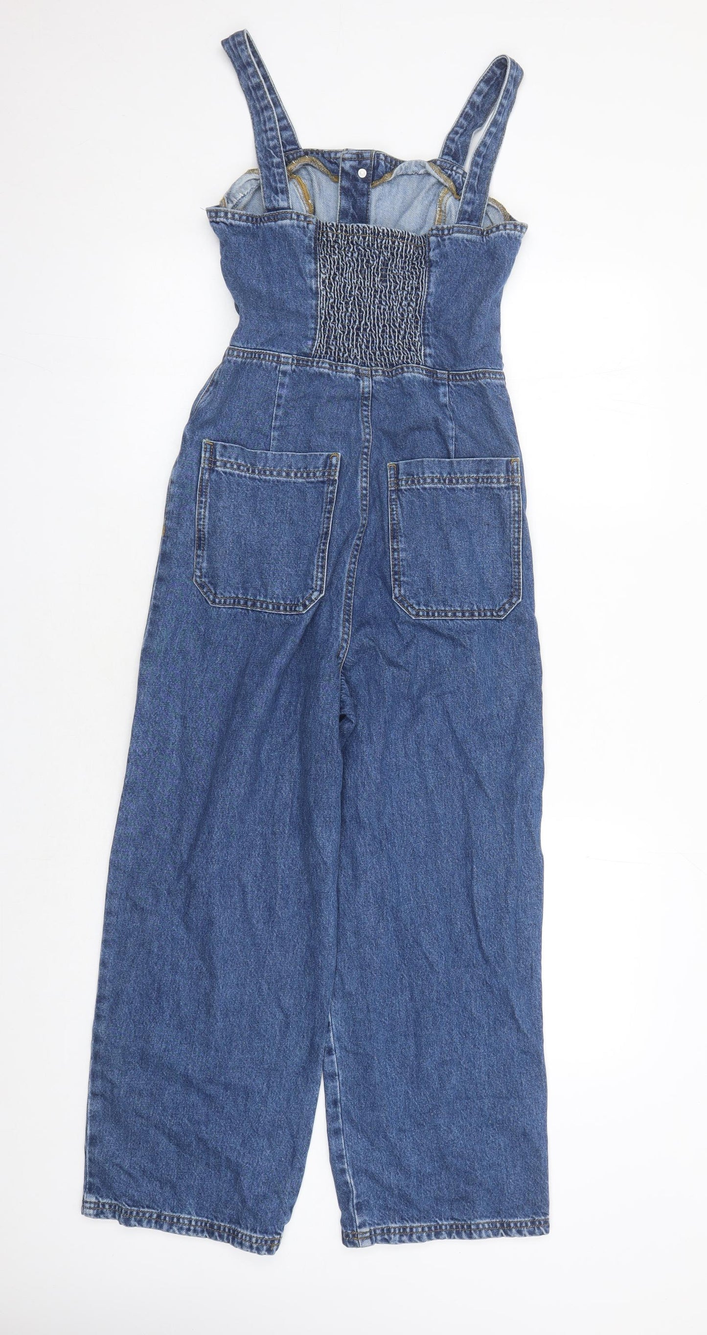 BDG Womens Blue Cotton Dungaree One-Piece Size XS L24 in Button