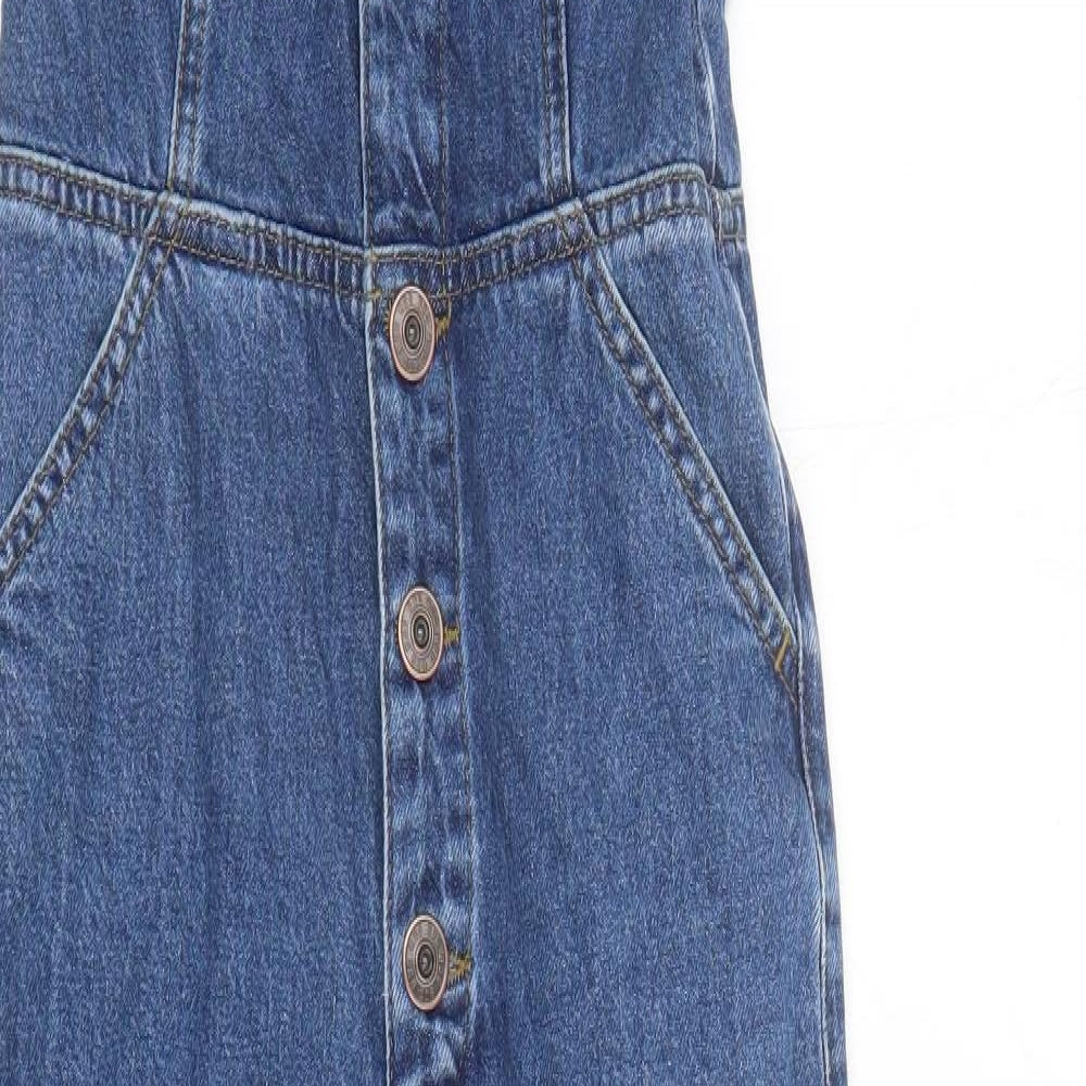 BDG Womens Blue Cotton Dungaree One-Piece Size XS L24 in Button