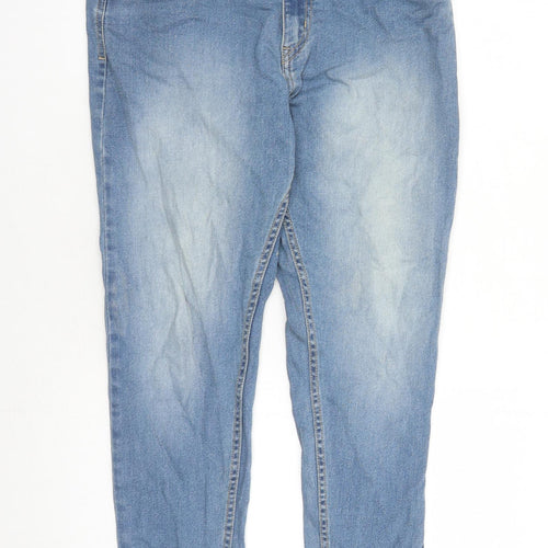 The Roadster Life Mens Blue Cotton Skinny Jeans Size 32 in L25 in Regular Zip
