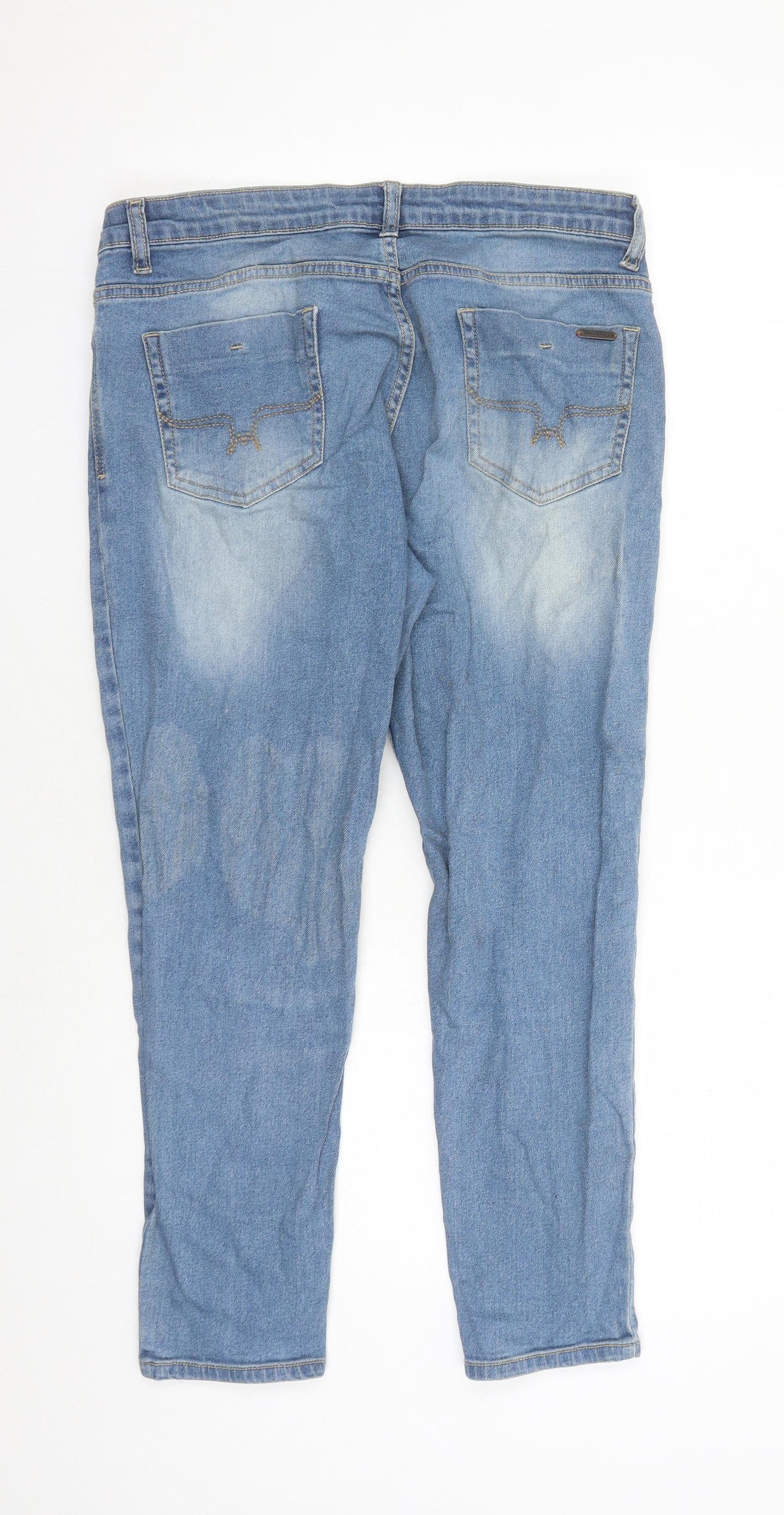 The Roadster Life Mens Blue Cotton Skinny Jeans Size 32 in L25 in Regular Zip