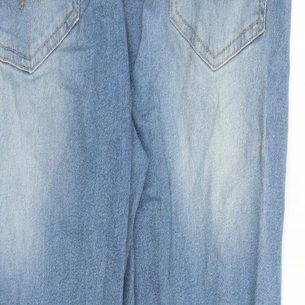 The Roadster Life Mens Blue Cotton Skinny Jeans Size 32 in L25 in Regular Zip