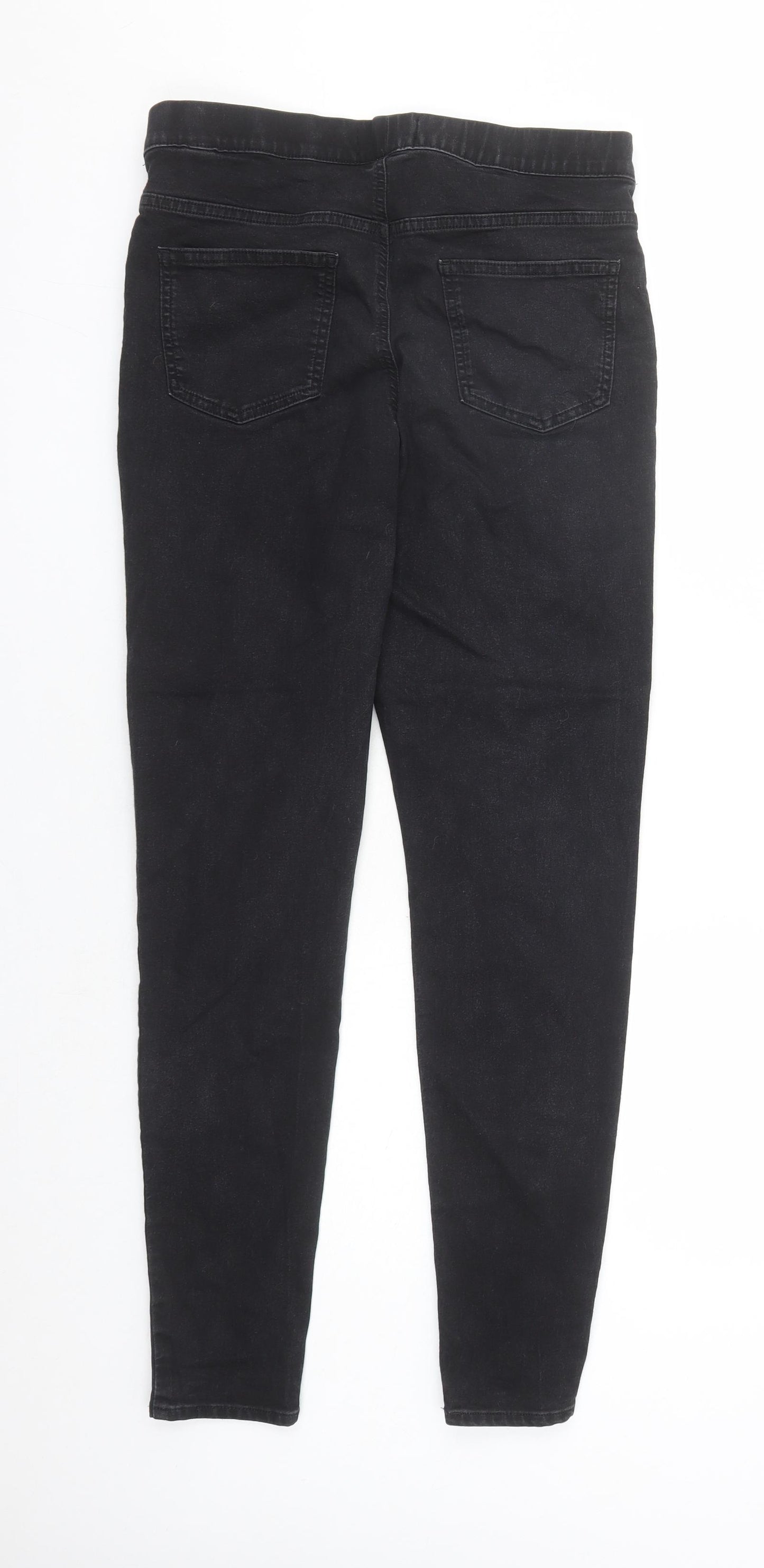 Marks and Spencer Womens Black Cotton Jegging Jeans Size 14 L28 in Regular - Stretch