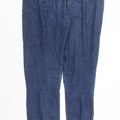 PRETTYLITTLETHING Womens Blue Cotton Skinny Jeans Size 6 L27 in Regular Zip