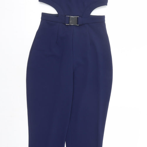 ASOS Womens Blue Polyester Playsuit One-Piece Size 8 L25 in Zip