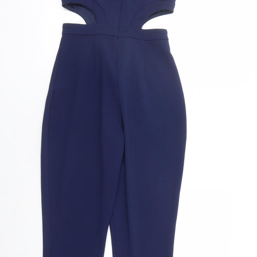 ASOS Womens Blue Polyester Playsuit One-Piece Size 8 L25 in Zip