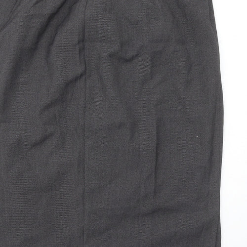 Marks and Spencer Womens Grey Polyester A-Line Skirt Size 22 Zip