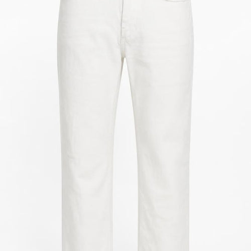Per Una Womens White Cotton Straight Jeans Size 8 L27 in Slim Zip
