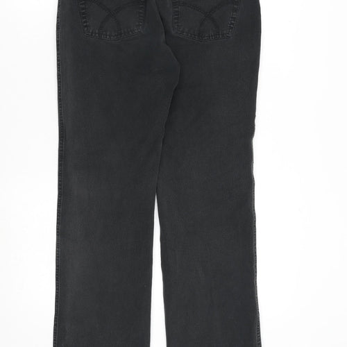 Olsen Womens Grey Cotton Straight Jeans Size 10 L32 in Regular Zip