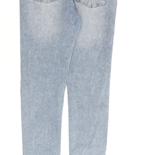 Boohoo Mens Blue Cotton Skinny Jeans Size 30 in L30 in Regular Zip