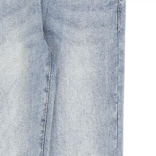 Boohoo Mens Blue Cotton Skinny Jeans Size 30 in L30 in Regular Zip