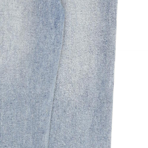 Boohoo Mens Blue Cotton Skinny Jeans Size 30 in L30 in Regular Zip