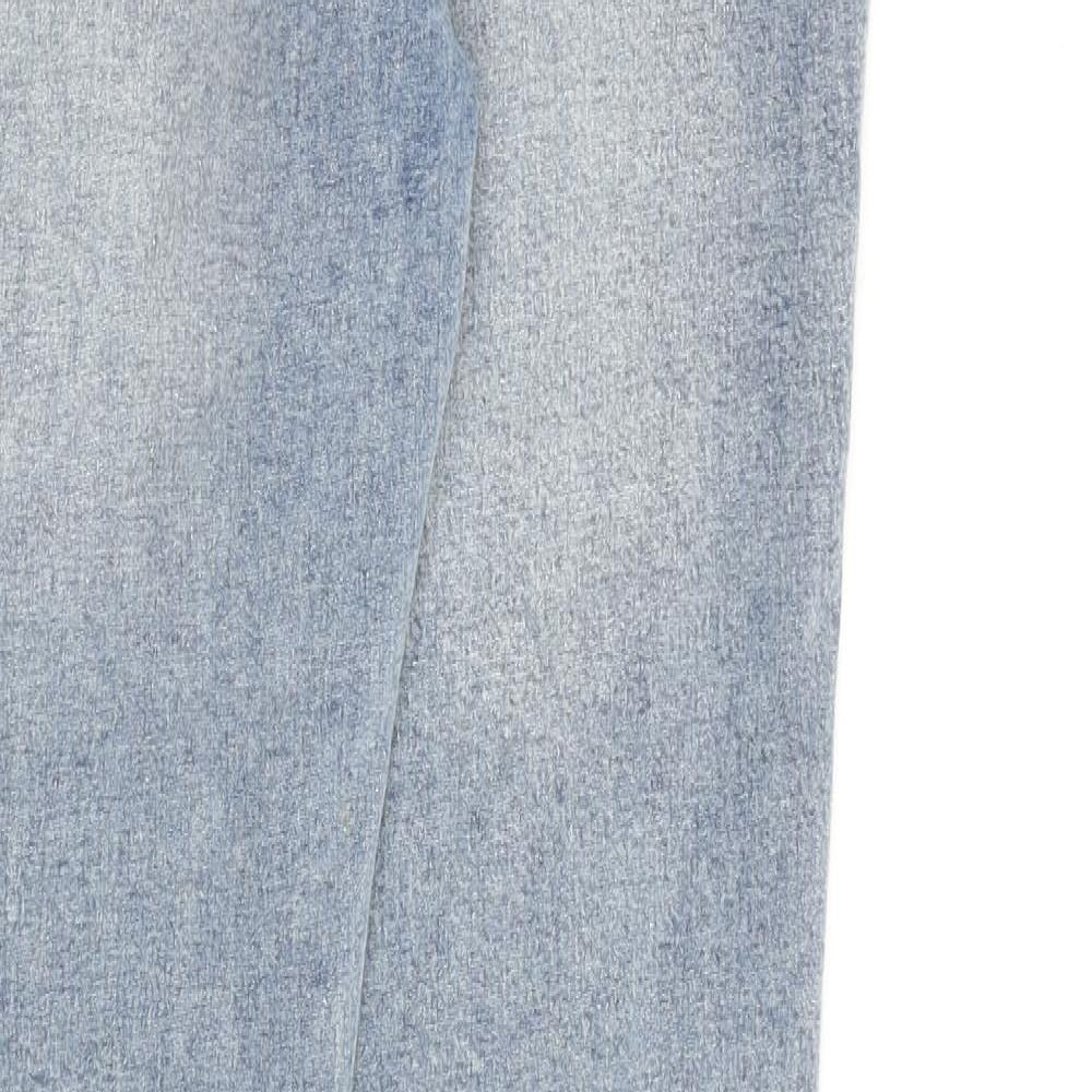 Boohoo Mens Blue Cotton Skinny Jeans Size 30 in L30 in Regular Zip