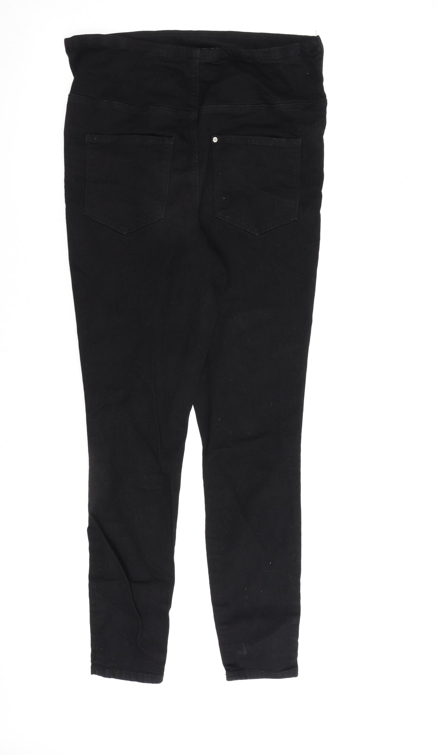 H&M Womens Black Cotton Skinny Jeans Size L L30 in Regular