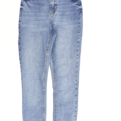 Denim & Co. Womens Blue Cotton Skinny Jeans Size 6 L26 in Regular Zip