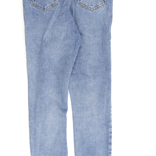 Denim & Co. Womens Blue Cotton Skinny Jeans Size 6 L26 in Regular Zip