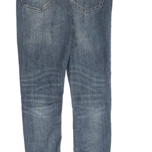 Topshop Womens Blue Cotton Skinny Jeans Size 28 in L30 in Regular Zip