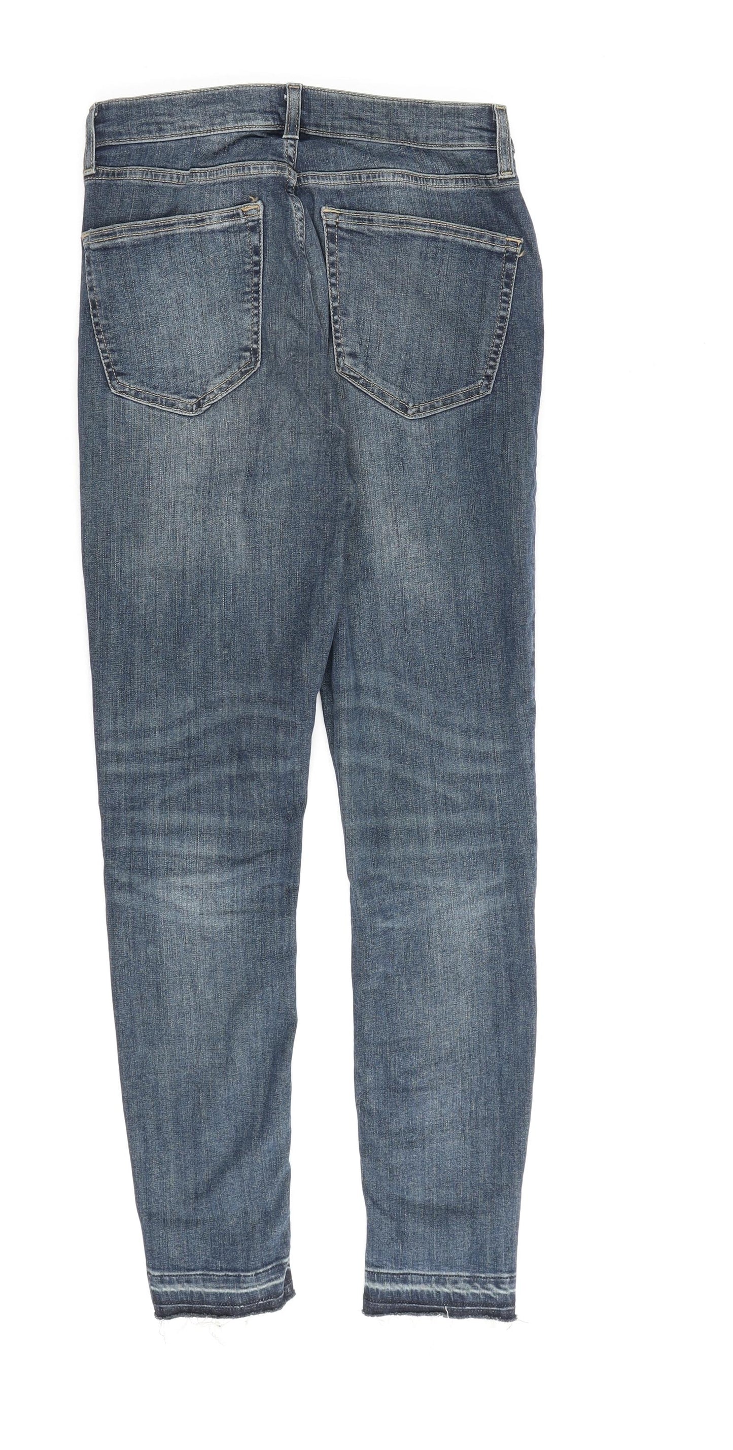 Topshop Womens Blue Cotton Skinny Jeans Size 28 in L30 in Regular Zip