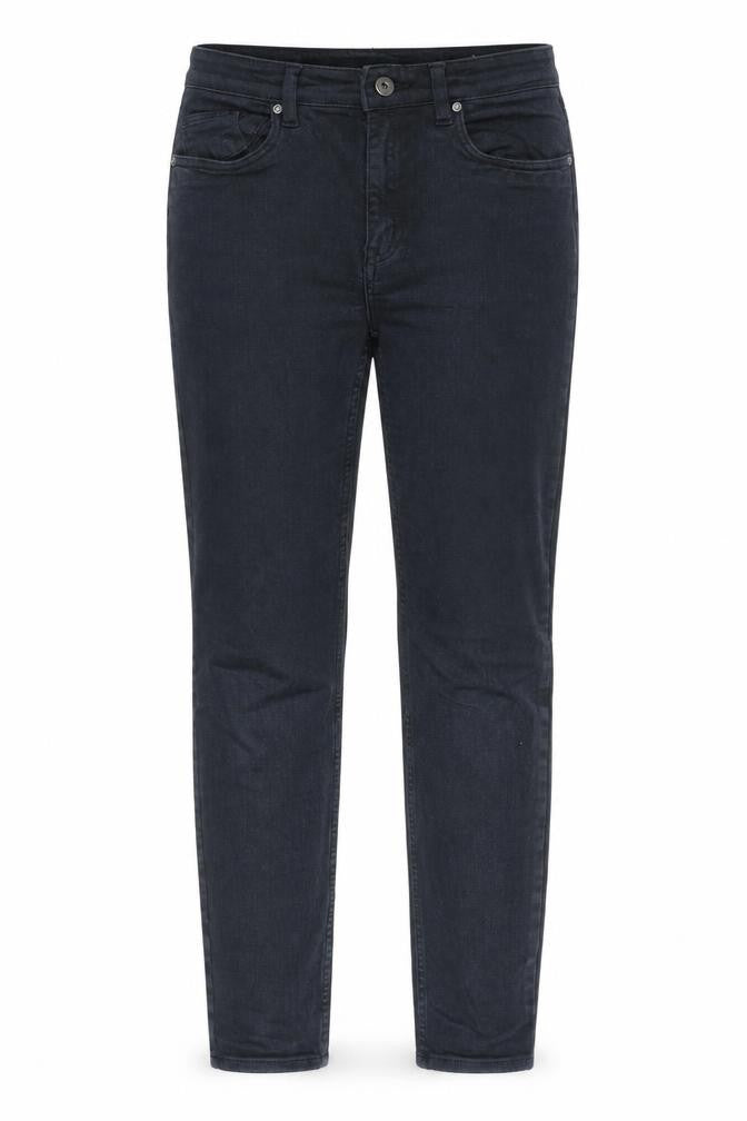 H&M Womens Black Cotton Straight Jeans Size 8 L27 in Regular Zip