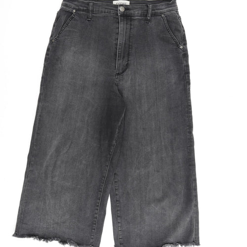Evidnt Womens Grey Cotton Cropped Jeans Size 30 in L21 in Regular Zip
