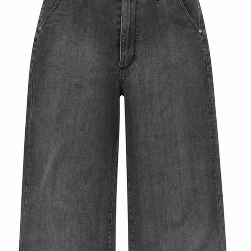 Evidnt Womens Grey Cotton Cropped Jeans Size 30 in L21 in Regular Zip