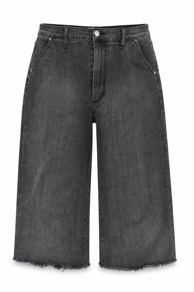 Evidnt Womens Grey Cotton Cropped Jeans Size 30 in L21 in Regular Zip