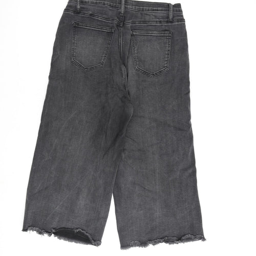 Evidnt Womens Grey Cotton Cropped Jeans Size 30 in L21 in Regular Zip