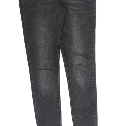 Denim & Co. Womens Grey Cotton Skinny Jeans Size 8 L30 in Regular Zip