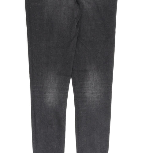 Denim & Co. Womens Grey Cotton Skinny Jeans Size 8 L30 in Regular Zip