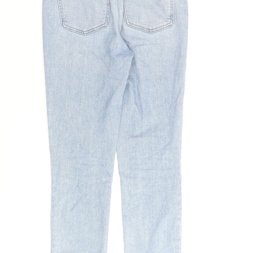 Madewell Womens Blue Cotton Straight Jeans Size 24 in L27 in Regular Zip