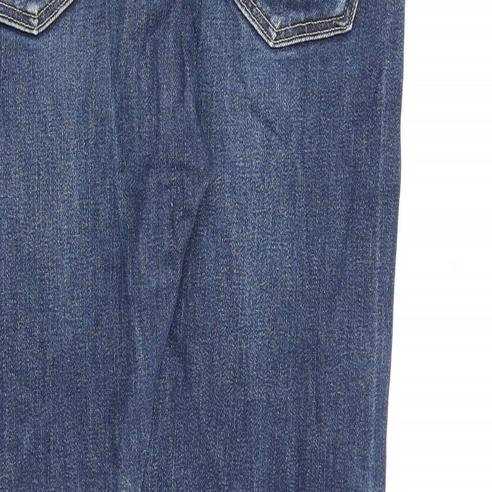Edwin Mens Blue Cotton Straight Jeans Size 32 in L30 in Regular Zip
