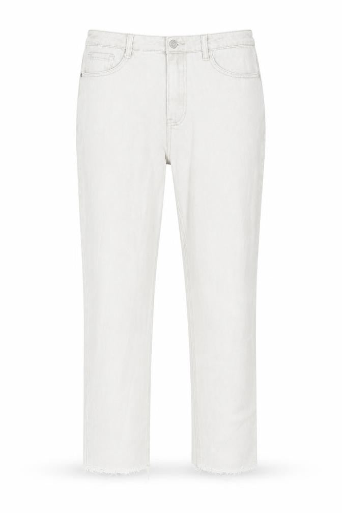 Missguided Womens Beige Cotton Straight Jeans Size 12 L28 in Regular Zip