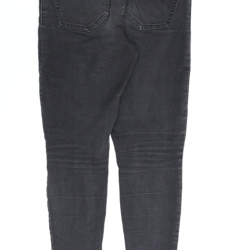 Denim & Co. Womens Grey Cotton Skinny Jeans Size 8 L28 in Regular Zip