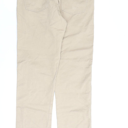 Rockport Mens Beige Cotton Trousers Size 32 in L34 in Regular Zip