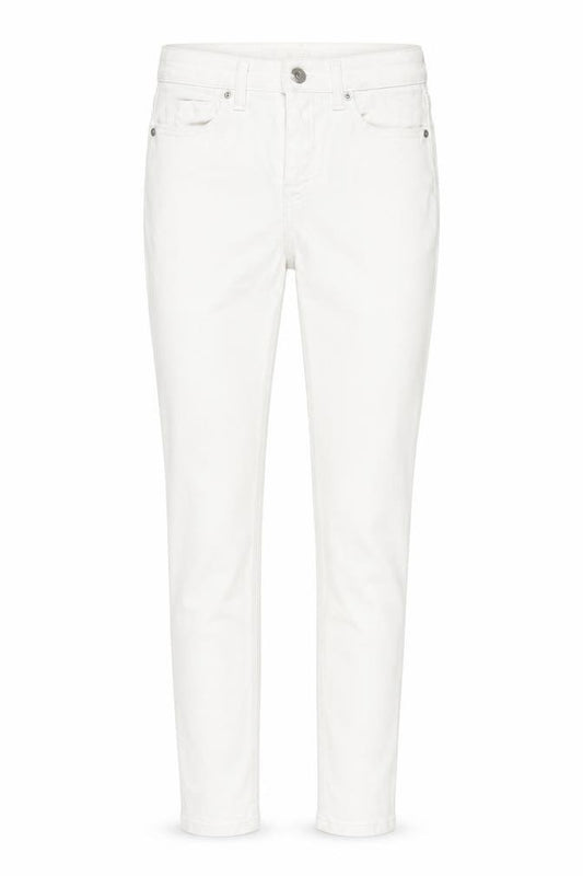 Front view of Topshop women’s white cotton skinny jeans, size UK 24, in, 30-inch leg regular tie