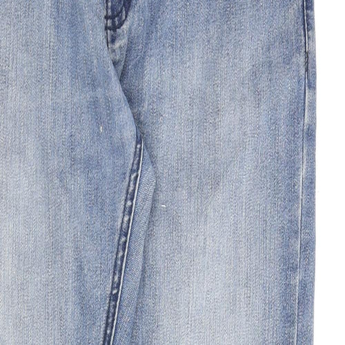 Ture Face Mens Blue Cotton Skinny Jeans Size 34 in L34 in Regular Zip