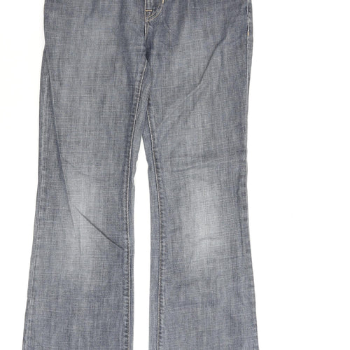 Gap Womens Blue Cotton Bootcut Jeans Size 28 in L32 in Regular Zip